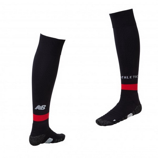 Athletic Bilbao Socken Heim 2018-19 Schwarz Fussballtrikots Günstig